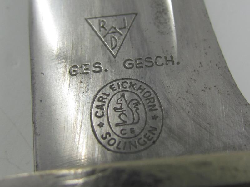 RAD Dagger With Scabbard and Hanger....Matching Numbers