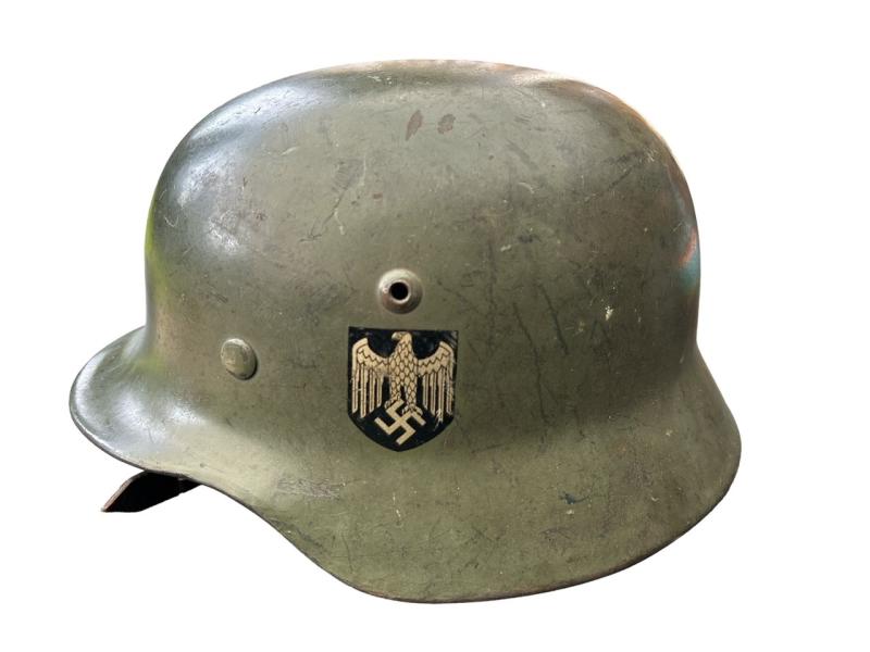 Wehrmacht Heer M35 Applegreen Double Decal Helmet