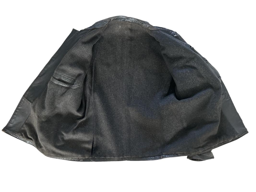 Kriegsmarine/U-boot Protective Black Leather Jacket and Trousers and Südwester