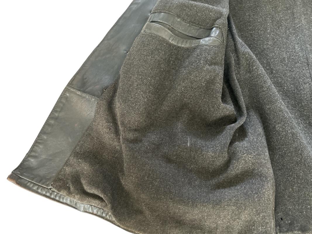 Kriegsmarine/U-boot Protective Black Leather Jacket and Trousers and Südwester