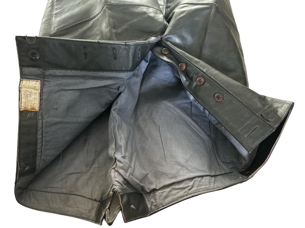 Kriegsmarine/U-boot Protective Black Leather Jacket and Trousers and Südwester