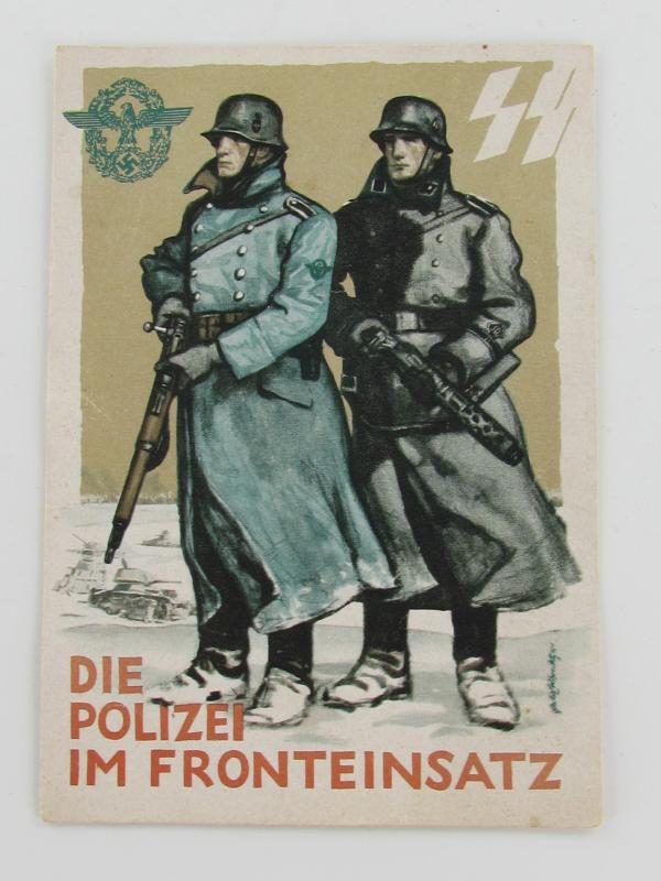 Postcard : SS-Polizei Propaganda Postcard