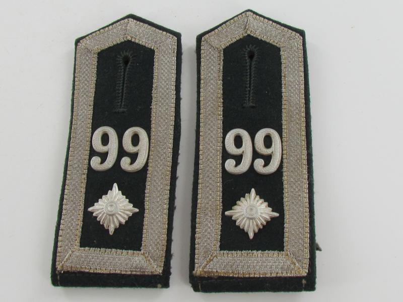 Wehrmacht Gebirgsjäger Regiment 99 M34 NCO Shoulder Boards