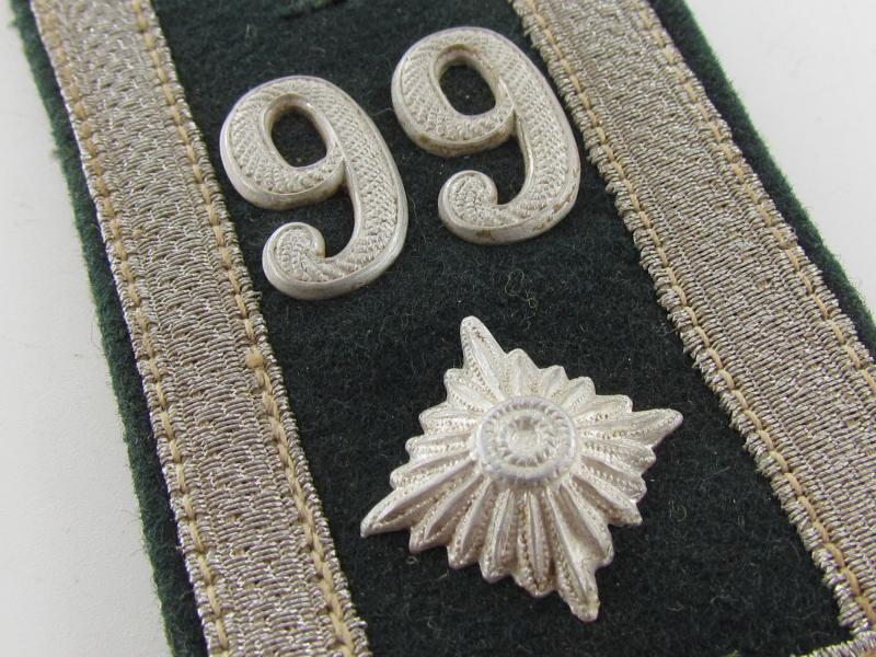 Wehrmacht Gebirgsjäger Regiment 99 M34 NCO Shoulder Boards