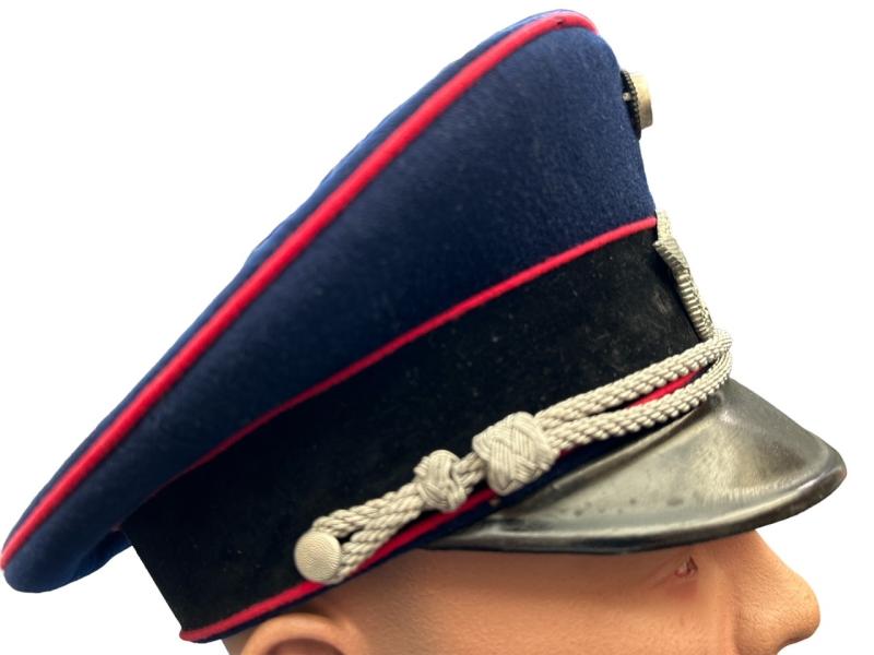 German Fire Police ( Feuerlösch Polizei ) Officer Visor Cap