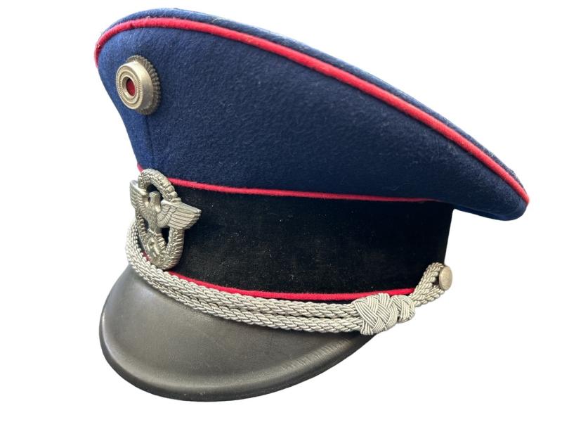 German Fire Police ( Feuerlösch Polizei ) Officer Visor Cap