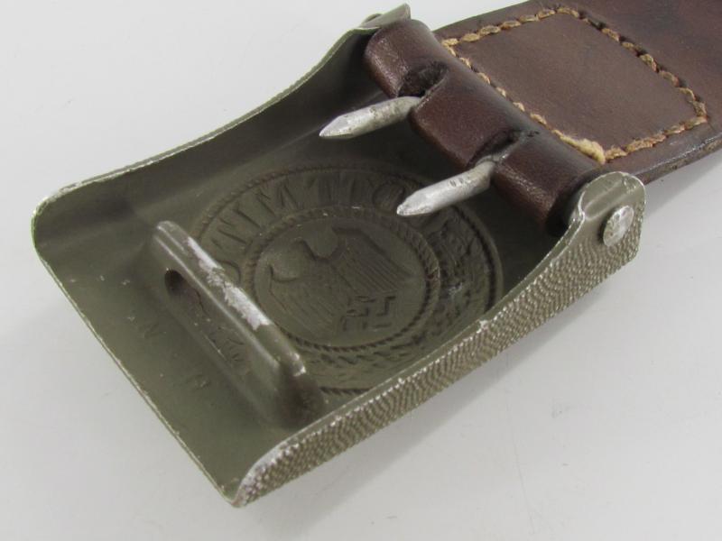 WH (Heer) EM/NCO's Aluminum Belt Buckle N&H 1936 Top Condition