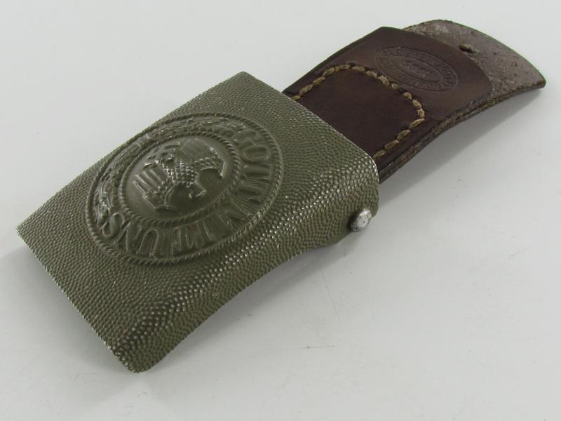 WH (Heer) EM/NCO's Aluminum Belt Buckle N&H 1936 Top Condition
