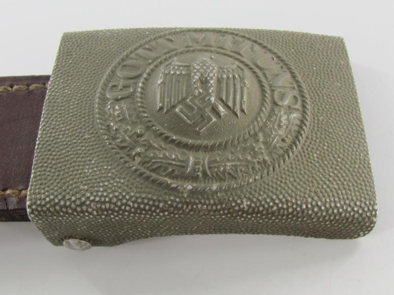 WH (Heer) EM/NCO's Aluminum Belt Buckle N&H 1936 Top Condition