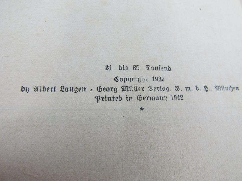Book : War poets tell. by August Friedrich Velmede Publisher: Munich: Albert Langen/Georg Müller, 11th - 15th thousand - Published in 1937.