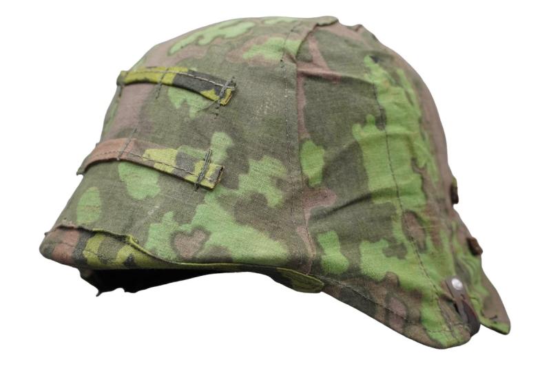 Waffen SS M42 Helmet Cover in Oakleaf B Camouflage