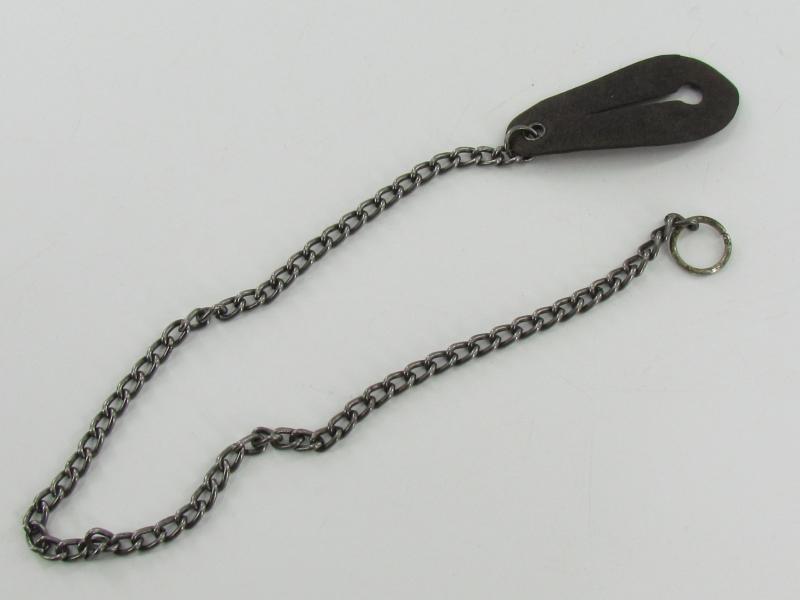 State Criminal Police (Staatliche Kriminalpolizei) ID disc hanger with chain...Rare