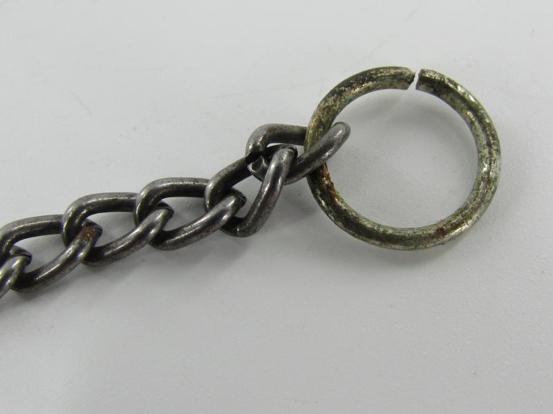 State Criminal Police (Staatliche Kriminalpolizei) ID disc hanger with chain...Rare