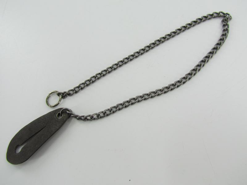 State Criminal Police (Staatliche Kriminalpolizei) ID disc hanger with chain...Rare