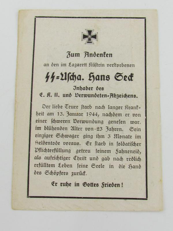 Cotton ‘Semi-BeVo’ Allgemeine SS sleeve armband ... Rare version