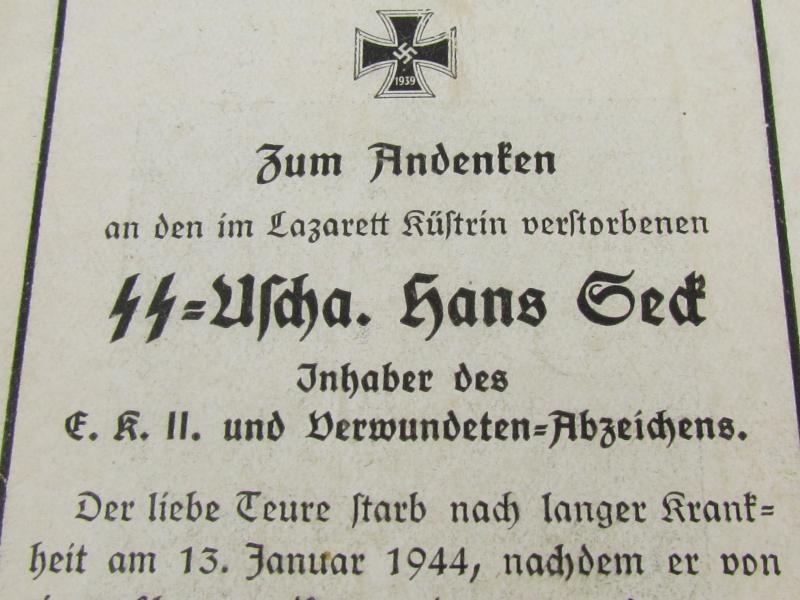 Cotton ‘Semi-BeVo’ Allgemeine SS sleeve armband ... Rare version