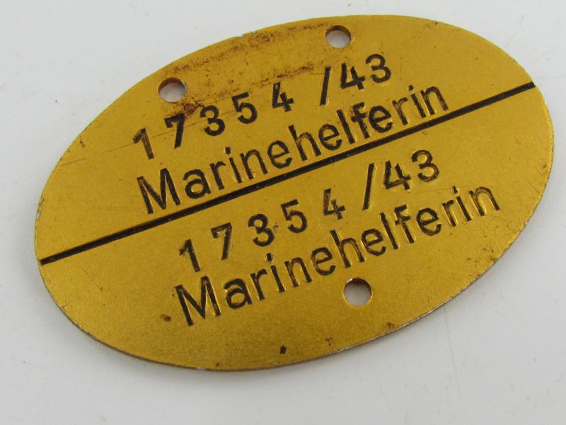 Kriegsmarine 'Marinehelferin' Erkennungsmarke ( EKM )