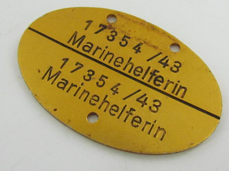 Kriegsmarine 'Marinehelferin' Erkennungsmarke ( EKM )