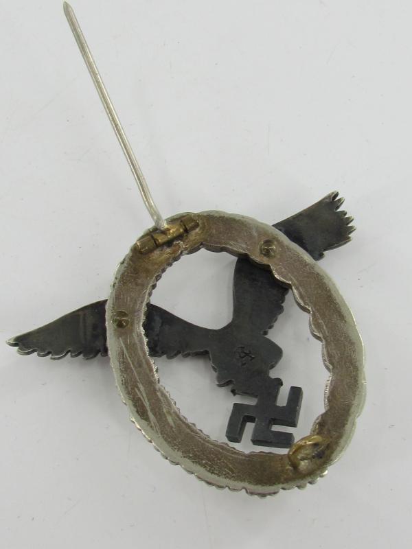 Cased Luftwaffe Pilots Badge - 'Assmann'