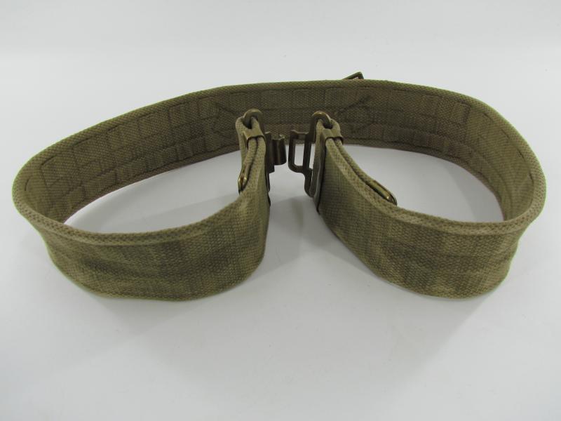 British WWII ( Blancoed ) Webbing Combat Belt