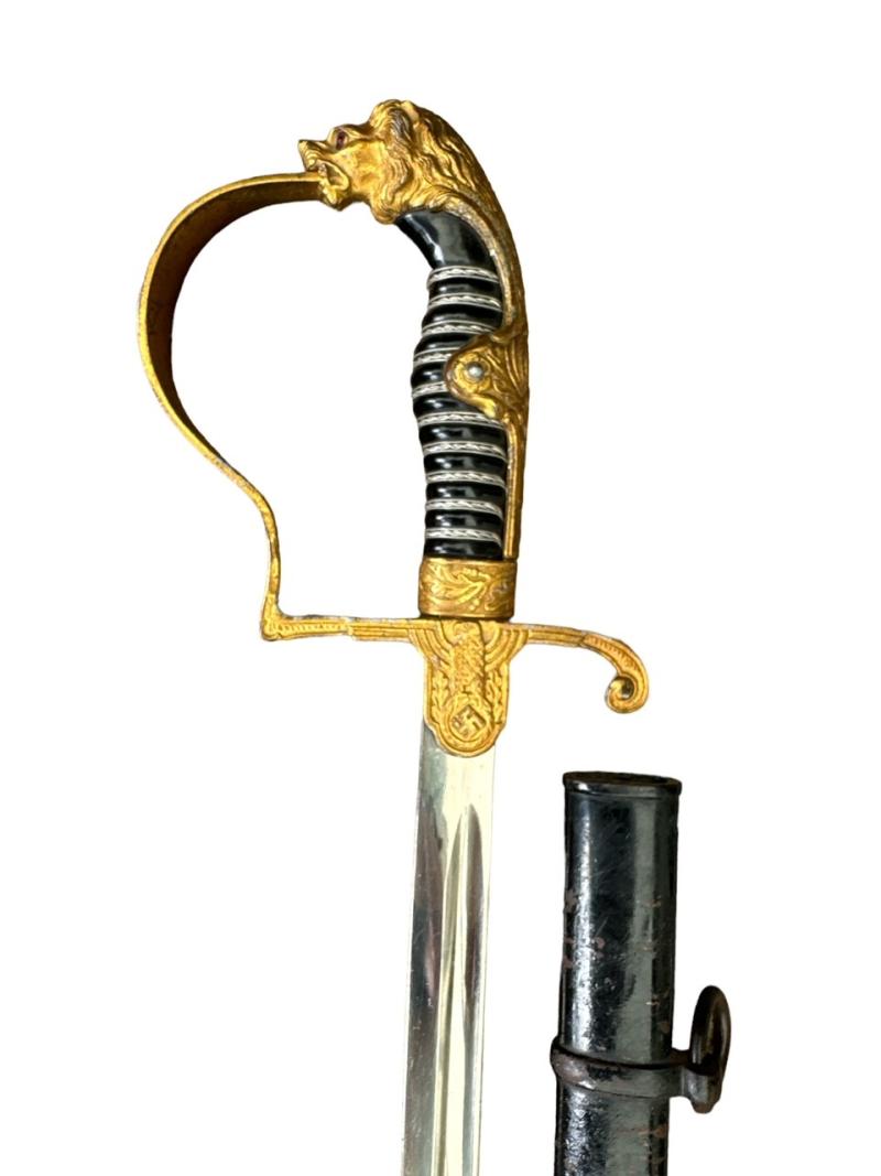 Wehrmacht (Heer) Officers Lion Head Sword by Eickhorn