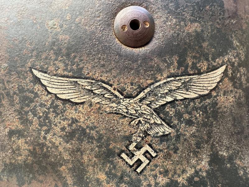 Luftwaffe M38 Fallschirmjäger Helmet, 3 Tone Camo!