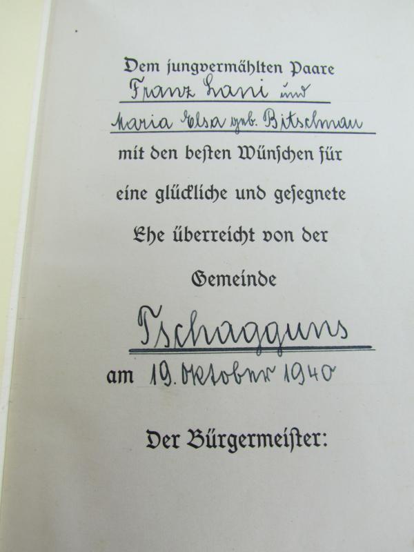 Adolf Hitler’s Mein Kampf wedding edition 1939