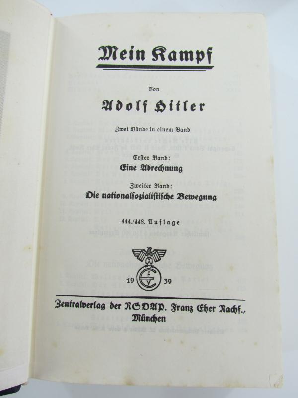 Adolf Hitler’s Mein Kampf wedding edition 1939