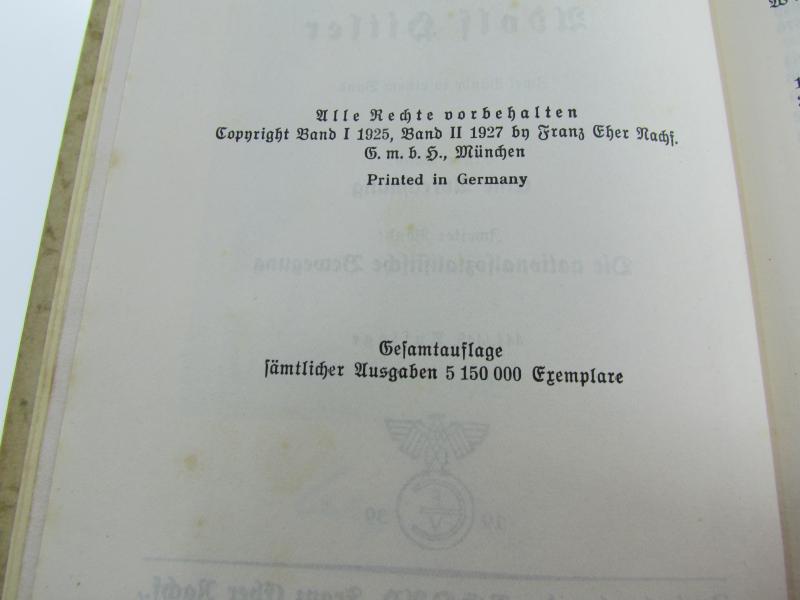 Adolf Hitler’s Mein Kampf wedding edition 1939