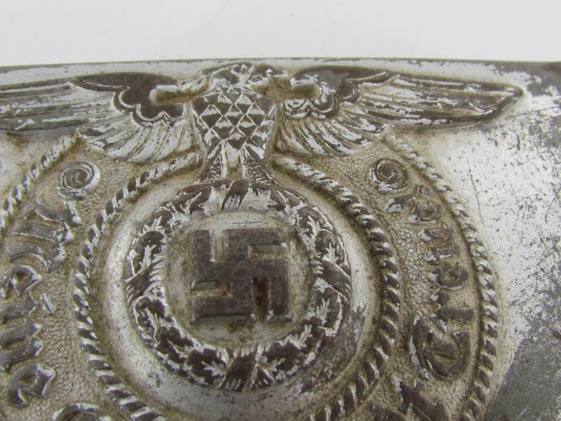 Steel Waffen SS beltbuckle marked RZM 155/40 ( Assmann )