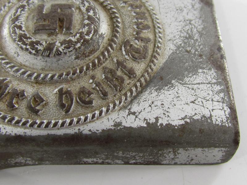 Steel Waffen SS beltbuckle marked RZM 155/40 ( Assmann )