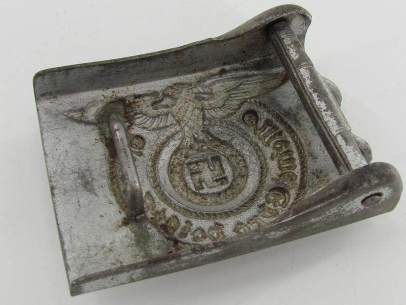 Steel Waffen SS beltbuckle marked RZM 155/40 ( Assmann )