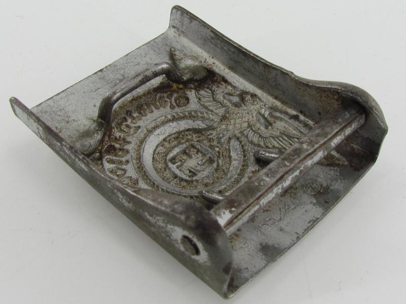 Steel Waffen SS beltbuckle marked RZM 155/40 ( Assmann )