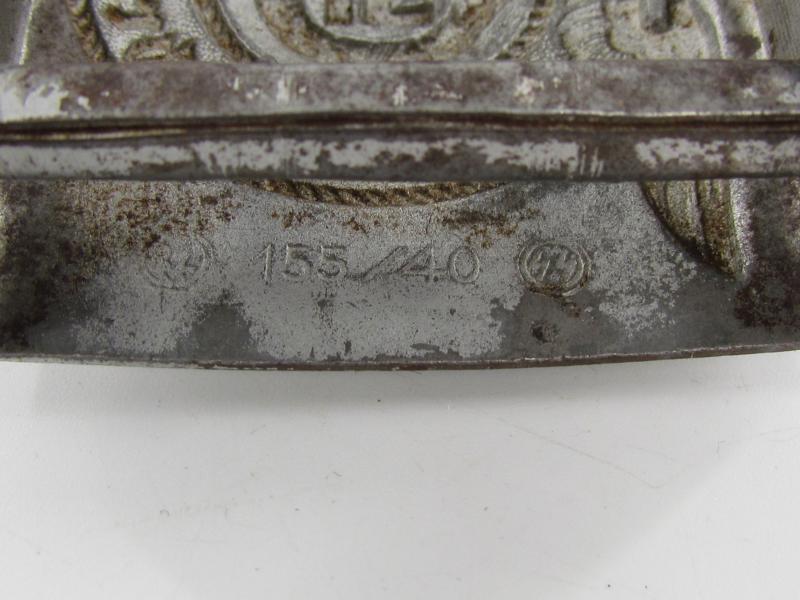 Steel Waffen SS beltbuckle marked RZM 155/40 ( Assmann )