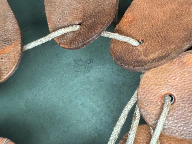 Wehrmacht Apple Green helmet ET62 , early Liner