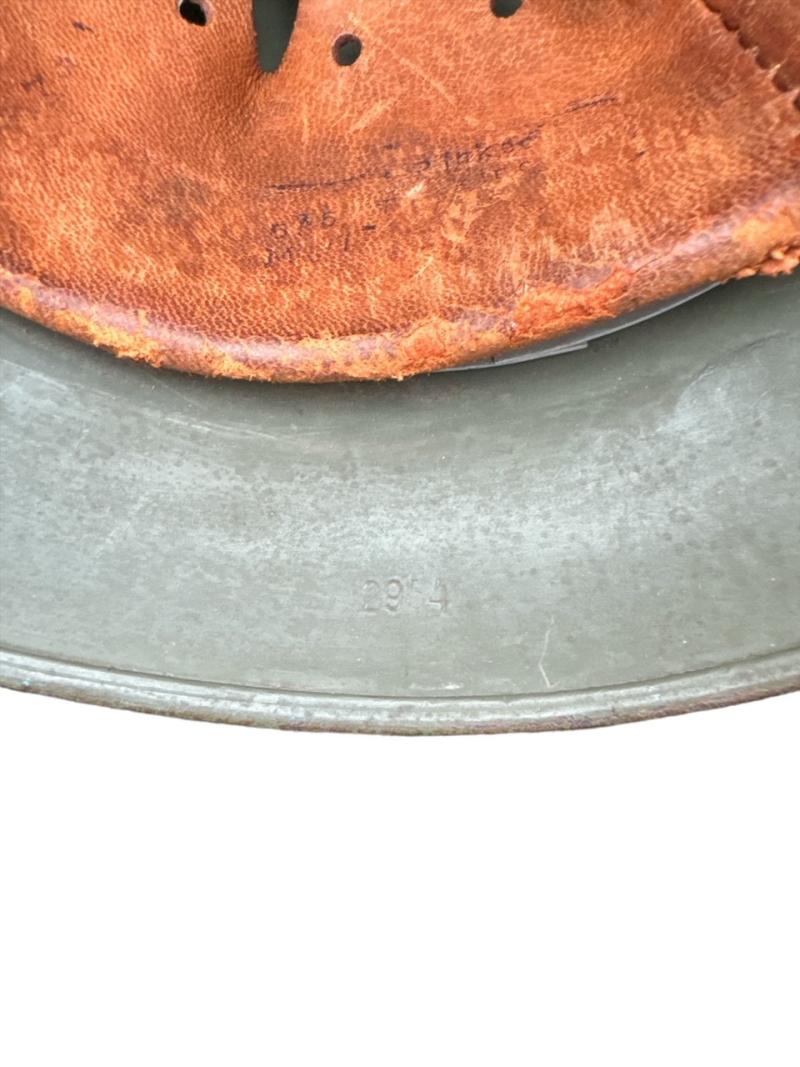 Wehrmacht Apple Green helmet ET62 , early Liner
