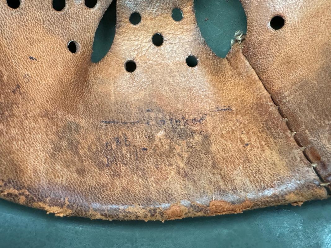 Wehrmacht Apple Green helmet ET62 , early Liner