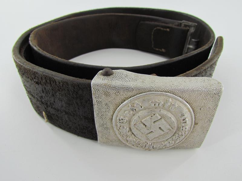 Wehrmacht Aluminum EM/NCO Police Buckle with Belt 1942