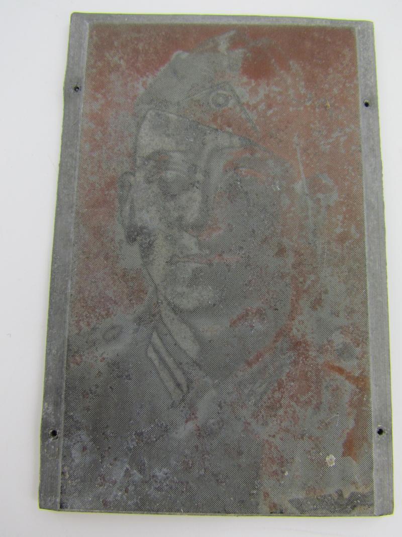 Original German Newspaper Photo “Druckplatte” (printing plate)