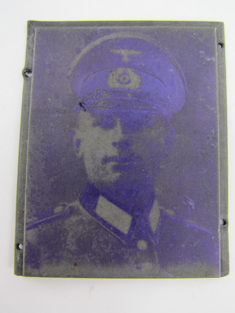 Original German Newspaper Photo “Druckplatte” (printing plate)