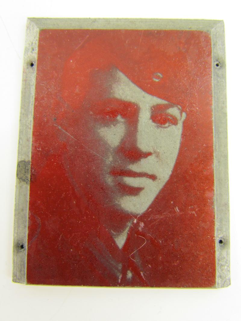 Original German Newspaper Photo “Druckplatte” (printing plate)