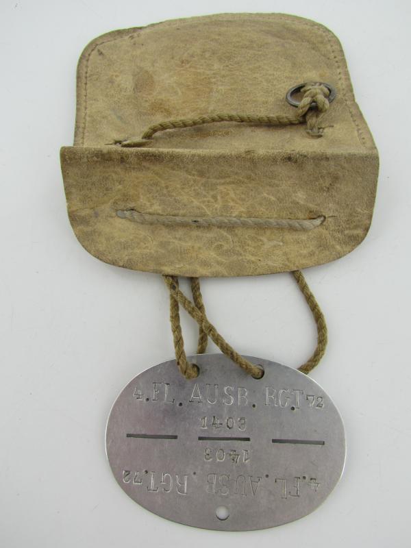 Luftwaffe Erkennungsmarke (EKM) 4 FL.AUSB.RGT 72