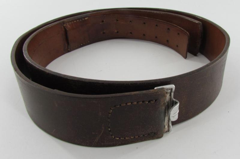 Wehrmacht ( Luftwaffe ) chocolate brown belt by Max Koberstein 1940