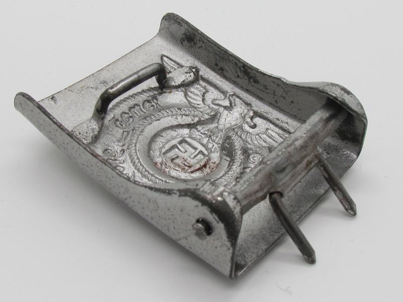 Unmarked Steel Waffen-SS buckle by Overhoff