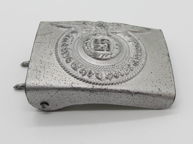 Unmarked Steel Waffen-SS buckle by Overhoff