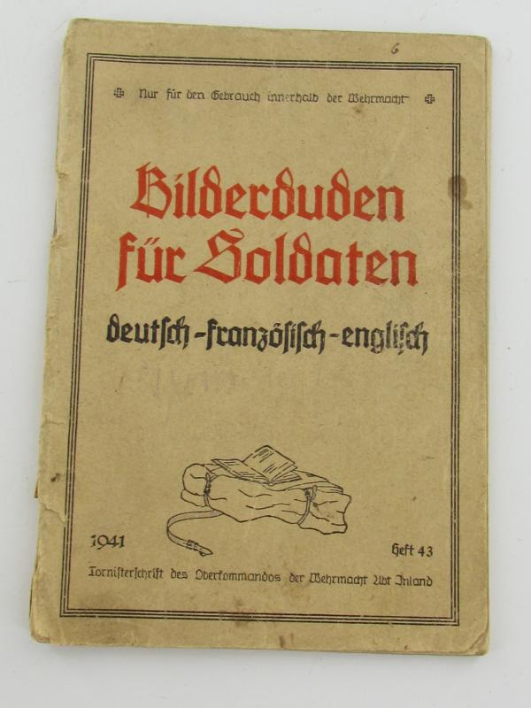 Wehrmacht translation booklet German-French-English