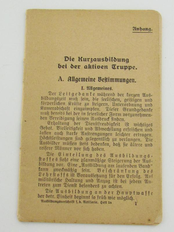 Wehrmacht short training in the active group