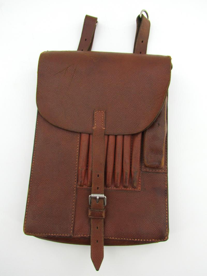 Wehrmacht Brown Leather Map Case-Meldetasche