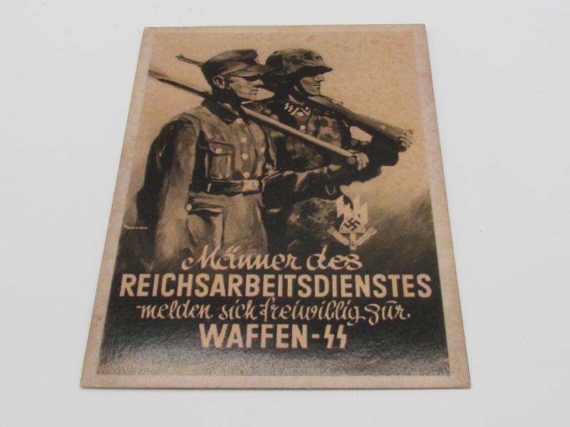 Postcard : RAD 'Waffen SS Recruitment'