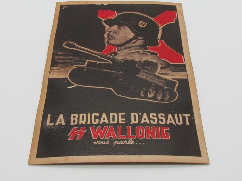 Postcard :'Waffen SS Recruitment' Wallonië